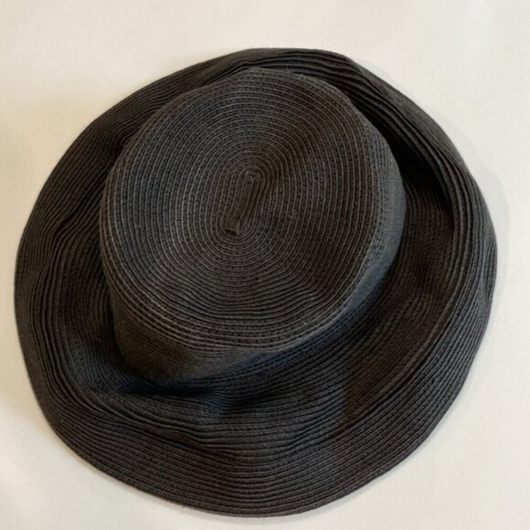 Festival Black Floppy Wide Brim Sun Hat - Picture 3 of 8